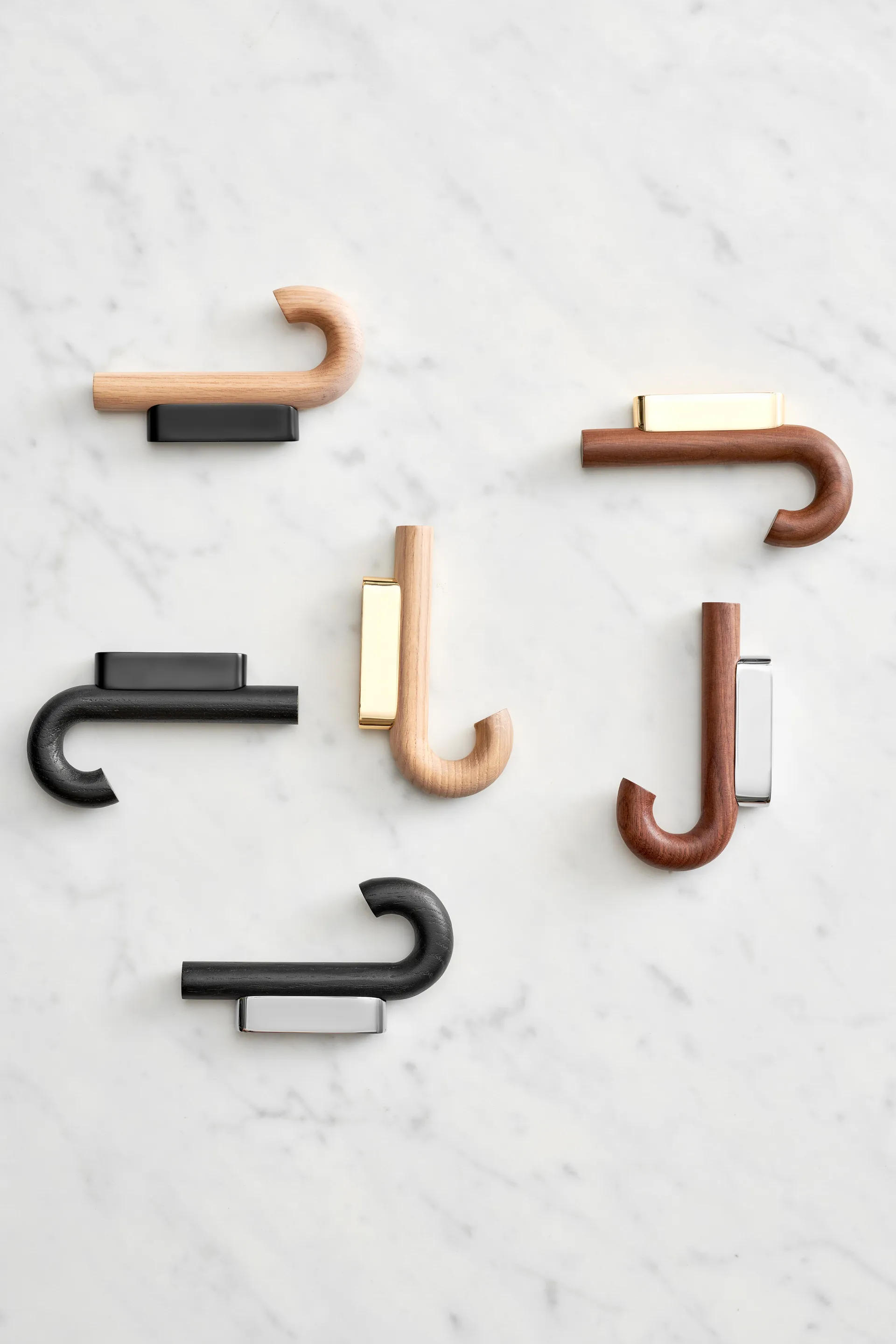 Hook krok mini 13,3 cm, Valnöt-Krom Gejst