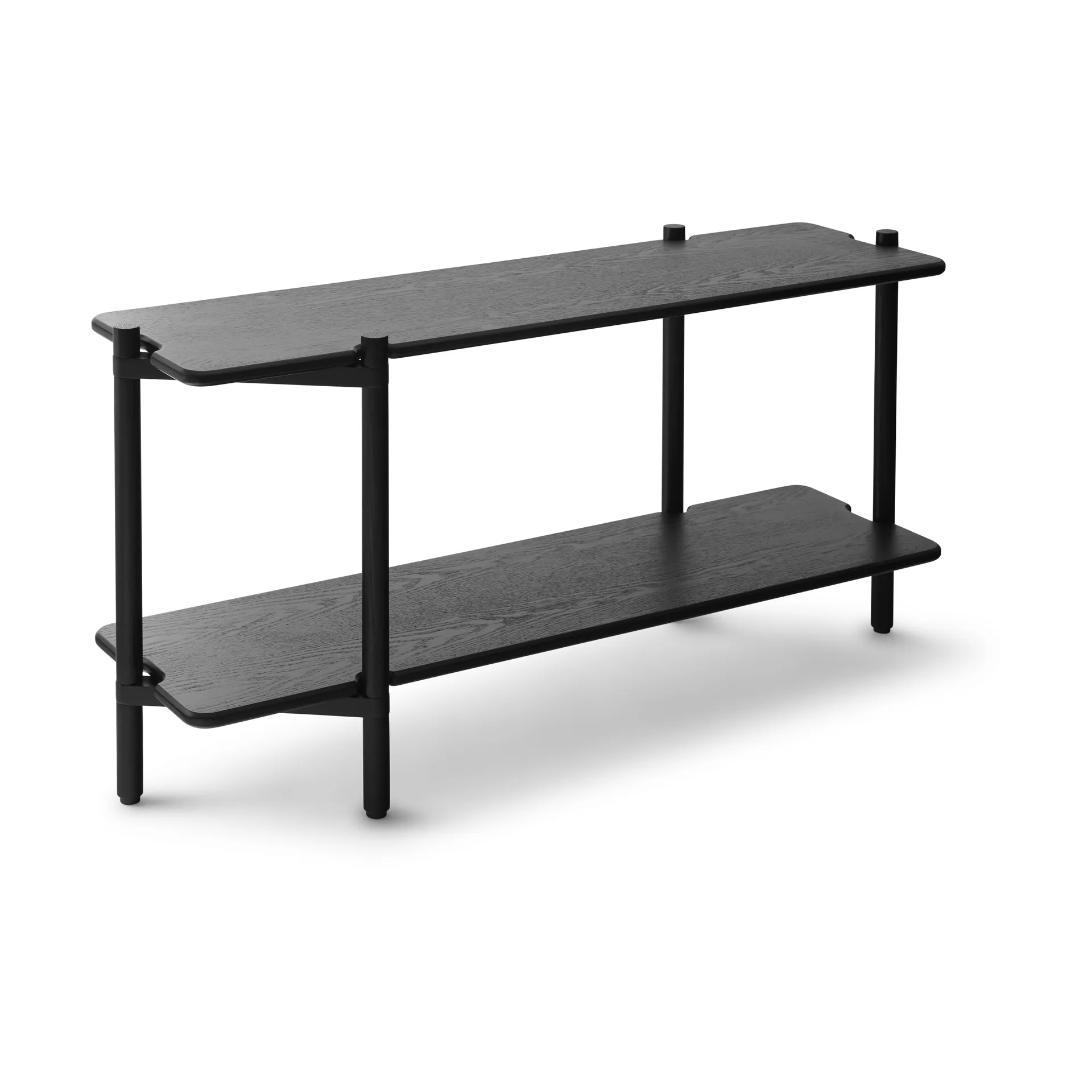 Invi bokhylla 2 hyllplan modul 1, Svart ask Gejst