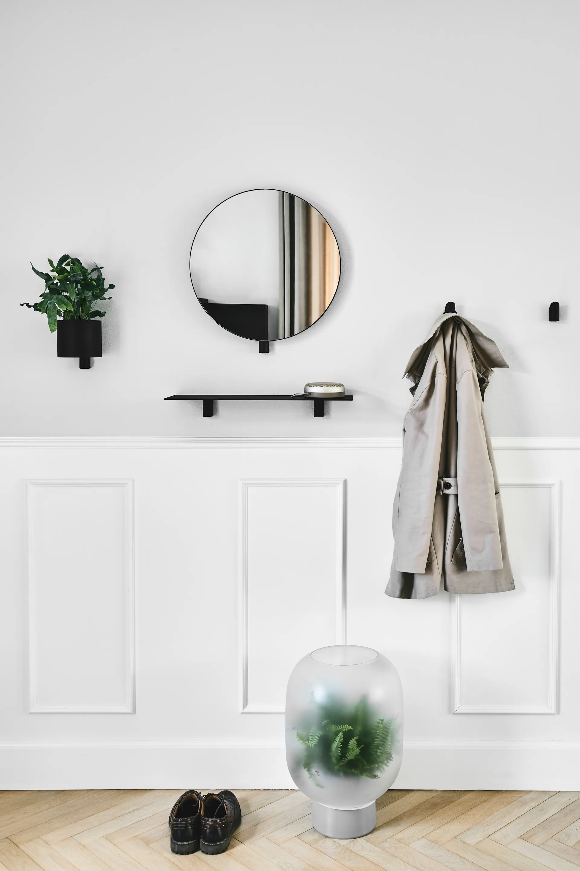 Kollage blomkruka Ø14 cm, Svart-Ek Gejst