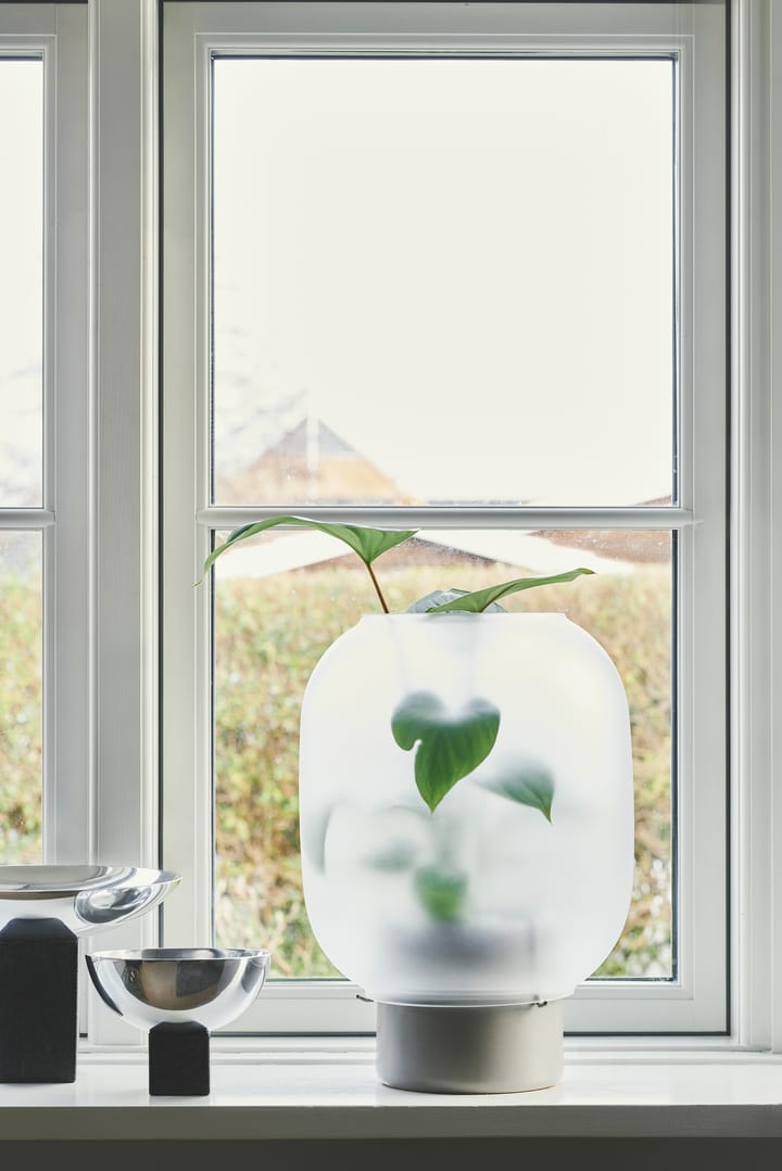 Nebl kruka med frostat glas Ø26 cm, Grå Gejst