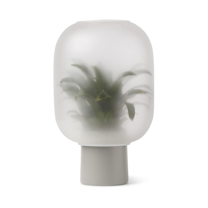 Nebl kruka med frostat glas stor Ø25 cm, Grå Gejst