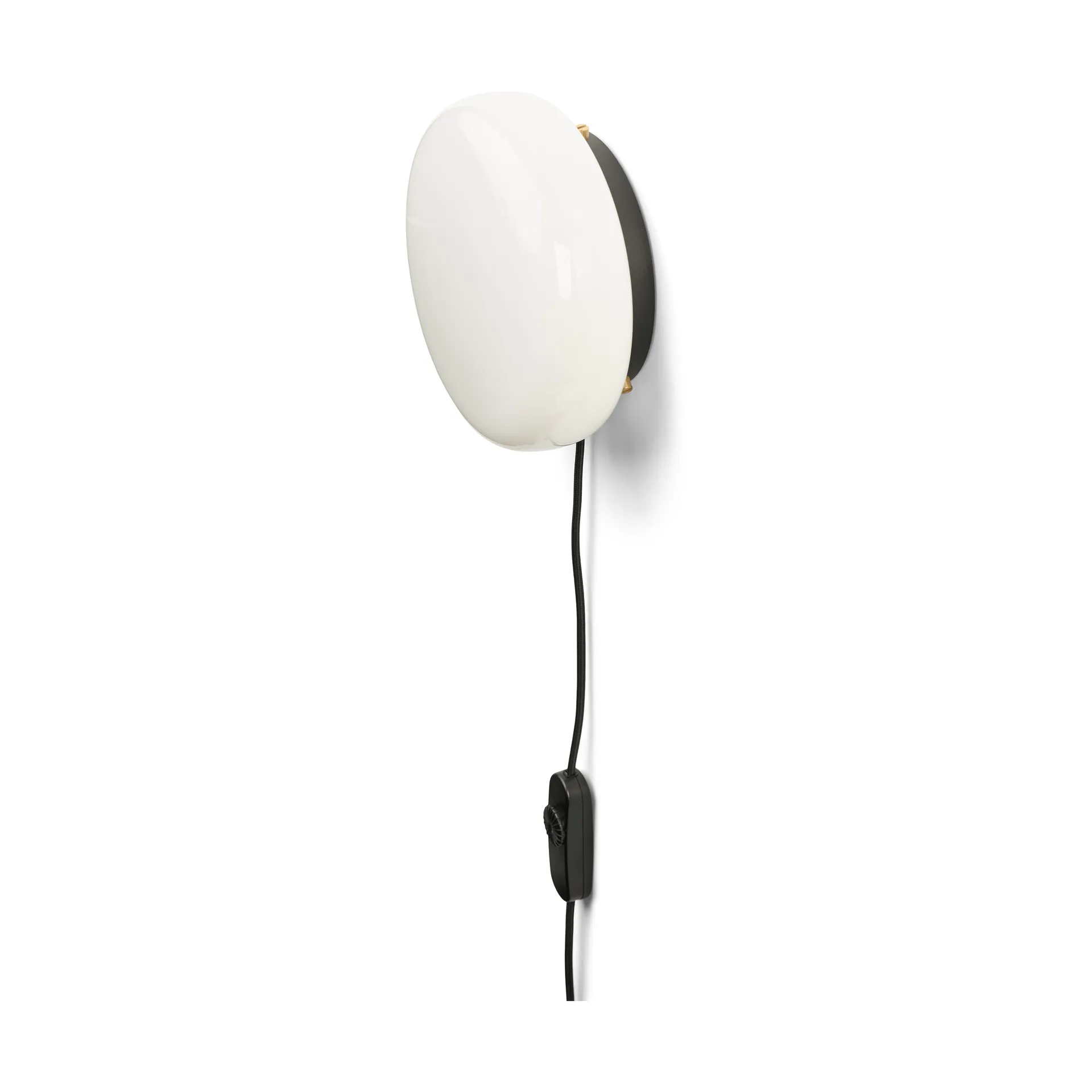 Opa vägglampa 21,5 cm, Opalglas-black Gejst