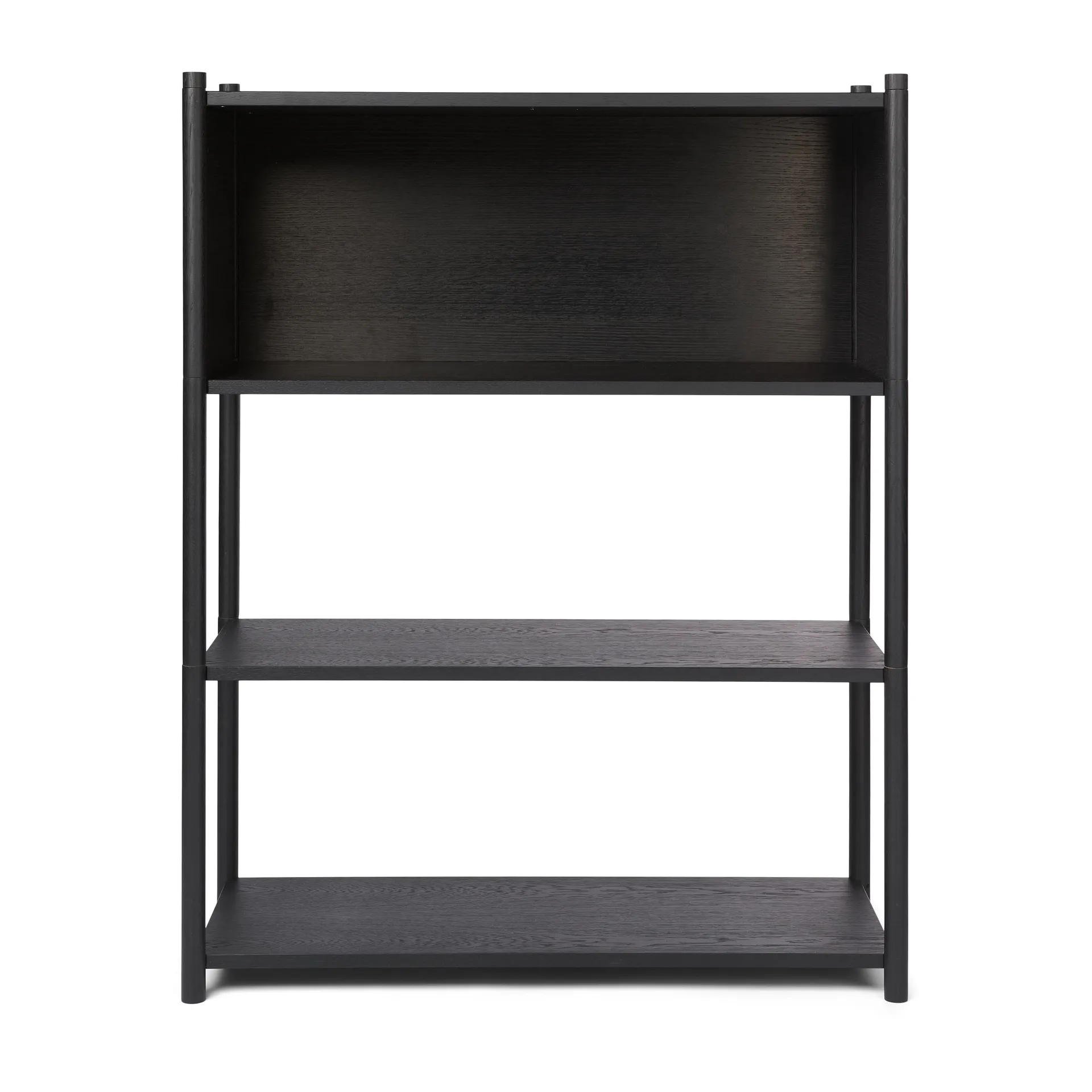 Sceene bookcase B, Svartbetsad ek Gejst