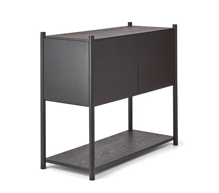 Sceene bookcase C, Svartbetsad ek Gejst