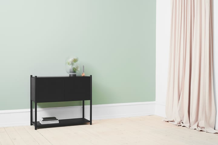 Sceene bookcase C, Svartbetsad ek Gejst