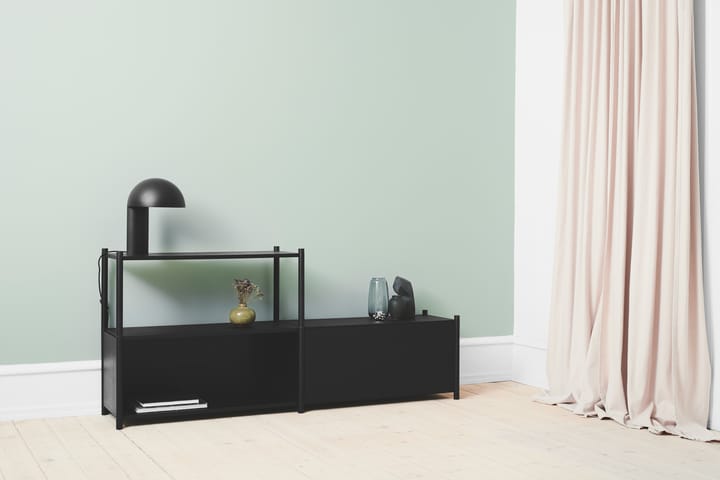 Sceene bookcase D, Svartbetsad ek Gejst