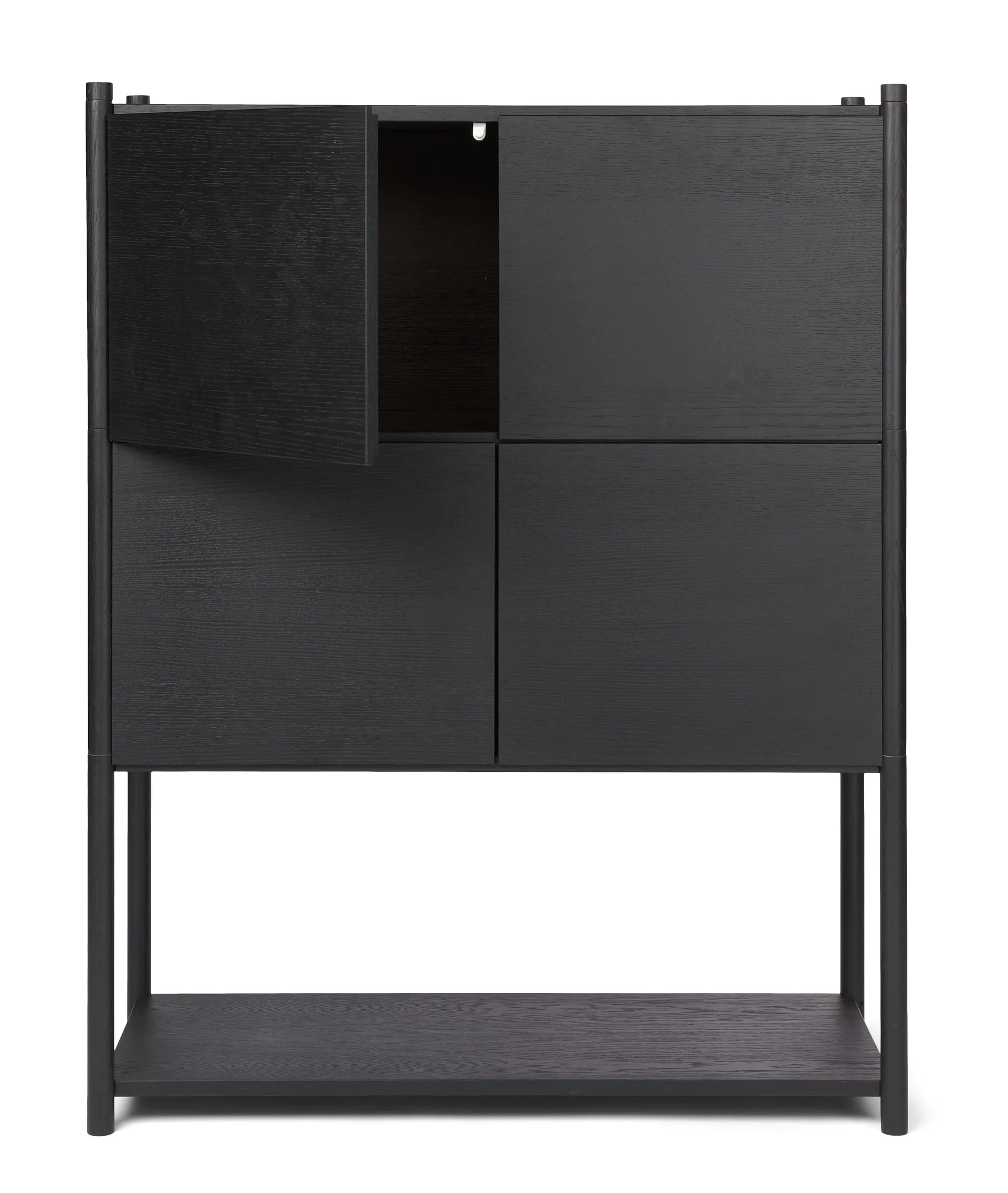 Sceene bookcase E, Svartbetsad ek Gejst