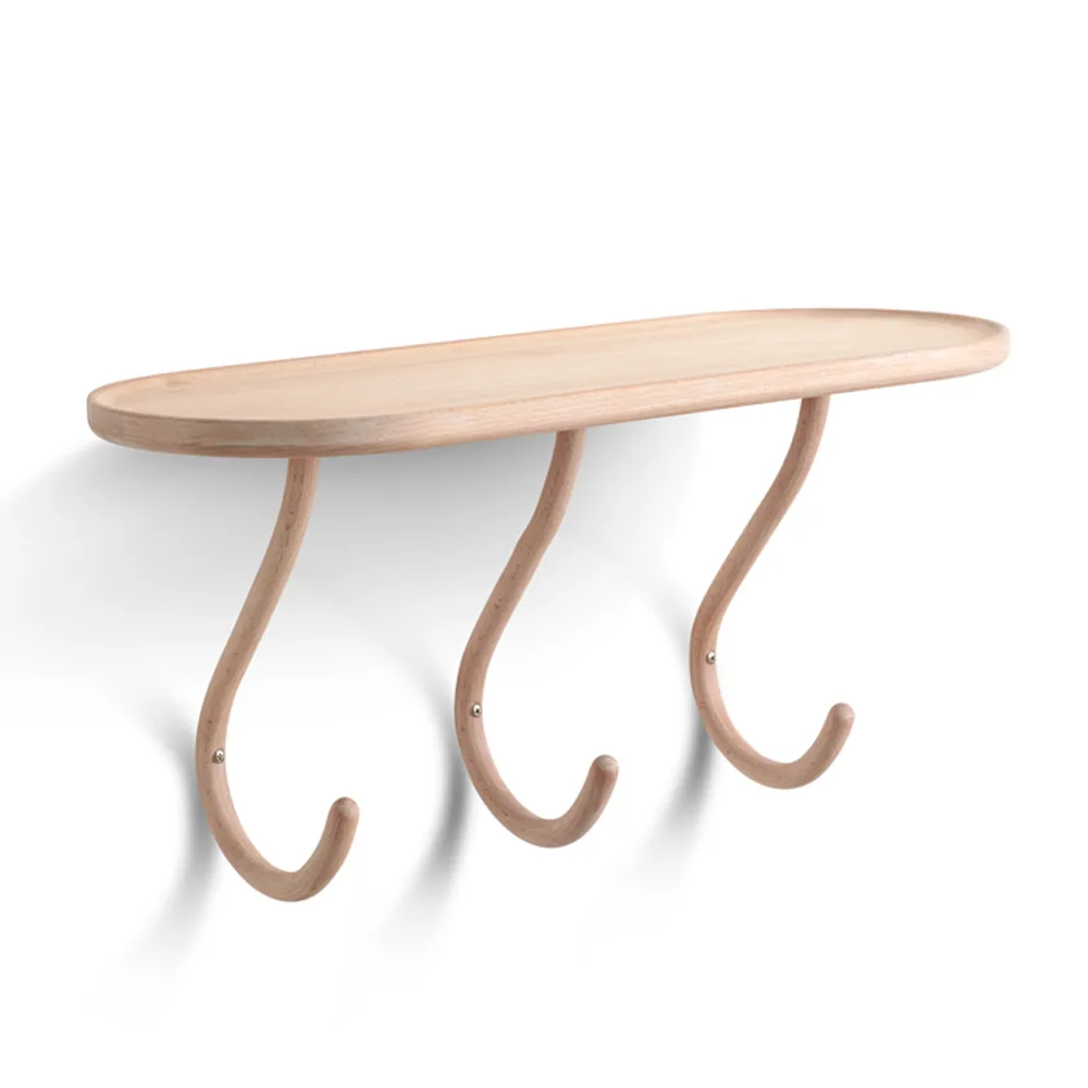 Gemla Kapten hylla Vitoljad bok 3st krokar | Skandinavisk Design | Hatthyllor | Beige