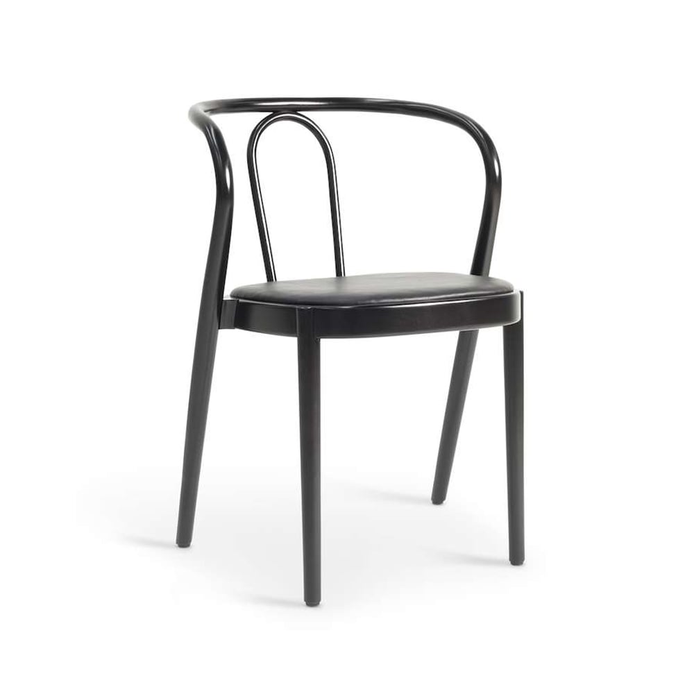 Gemla Rotunda stol Svart läder-Svart ask | Skandinavisk Design | Stolar | Svart