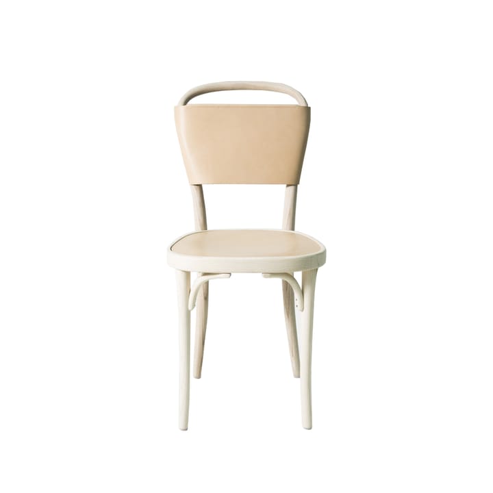 Vilda 3 stol - läder ask vitolja, natur sits och rygg - Gemla