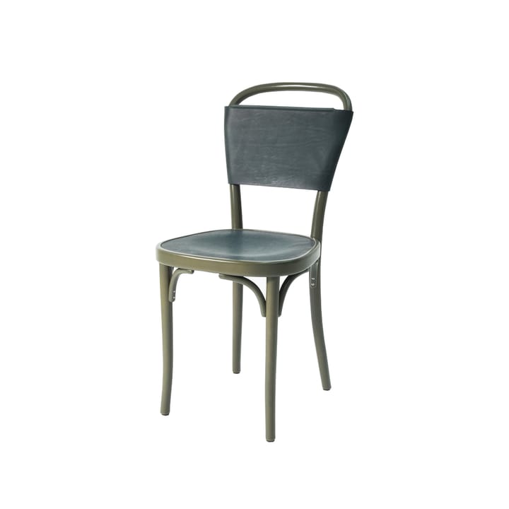 Vilda 3 stol läderklädd - Grönbetsad bok-Grön - Gemla