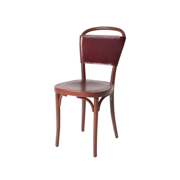 Vilda 3 stol läderklädd - Rödbrunbetsad bok-Rödbrun - Gemla