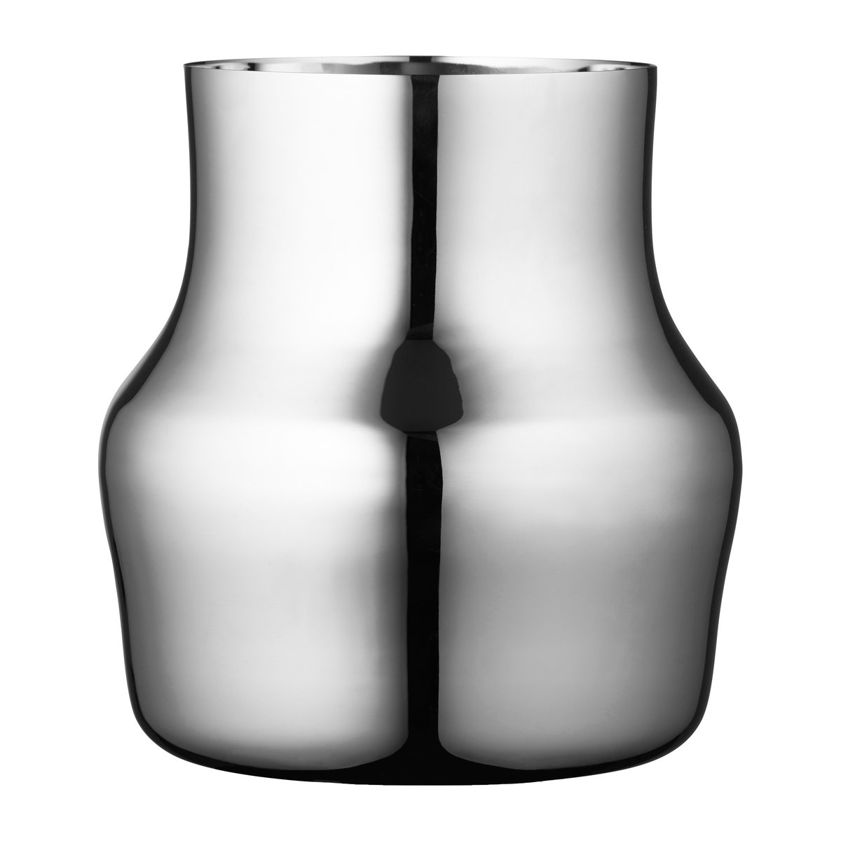Gense Dorotea vas 18x19,5 cm Blankt stål | Skandinavisk Design | Vaser | Silverfärgad