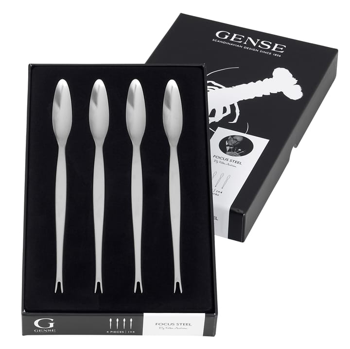 Focus Steel skaldjursgaffel 4-pack, 4-pack Gense