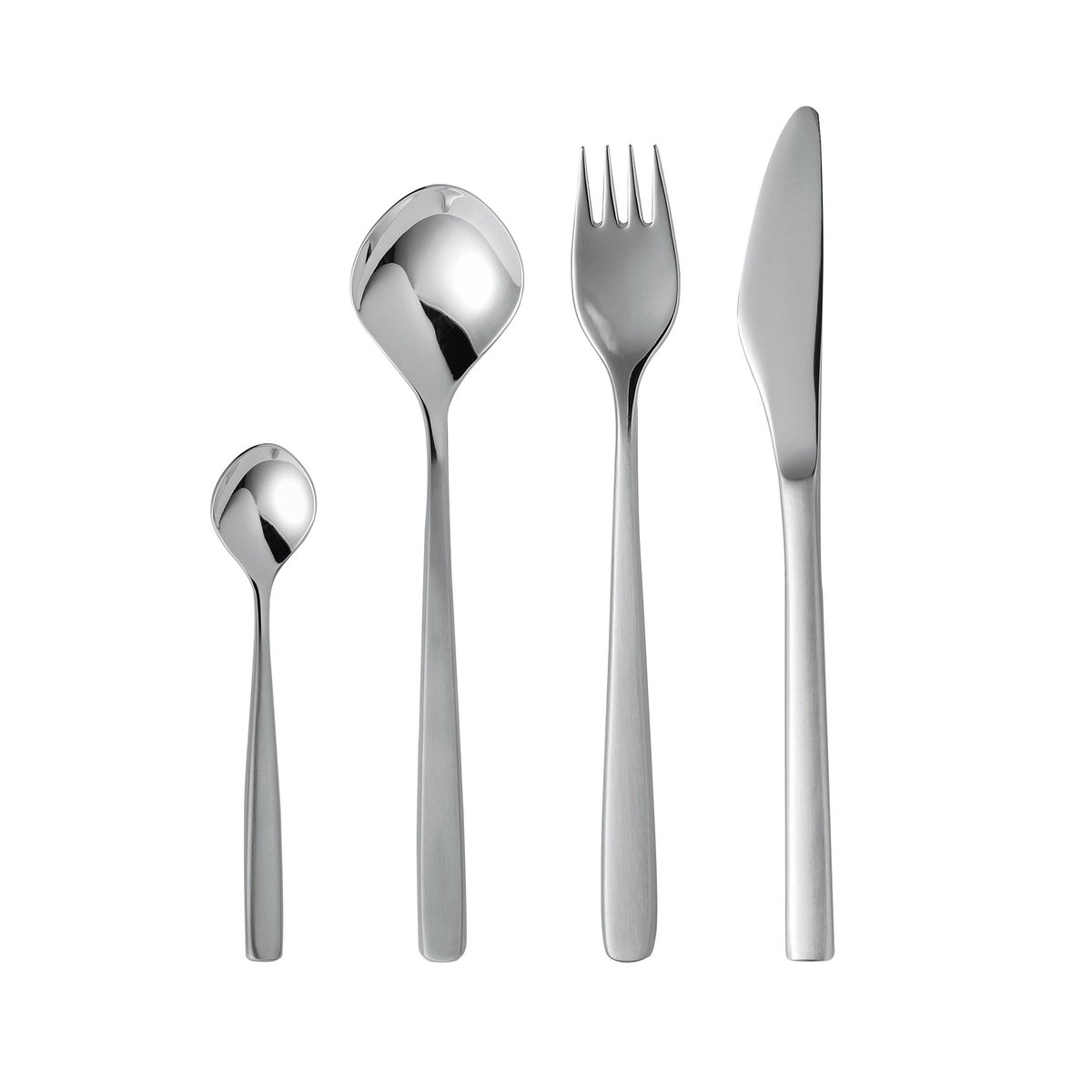 Gense Fuga bestickset 16 delar | Skandinavisk Design | Bestickset | Silverfärgad