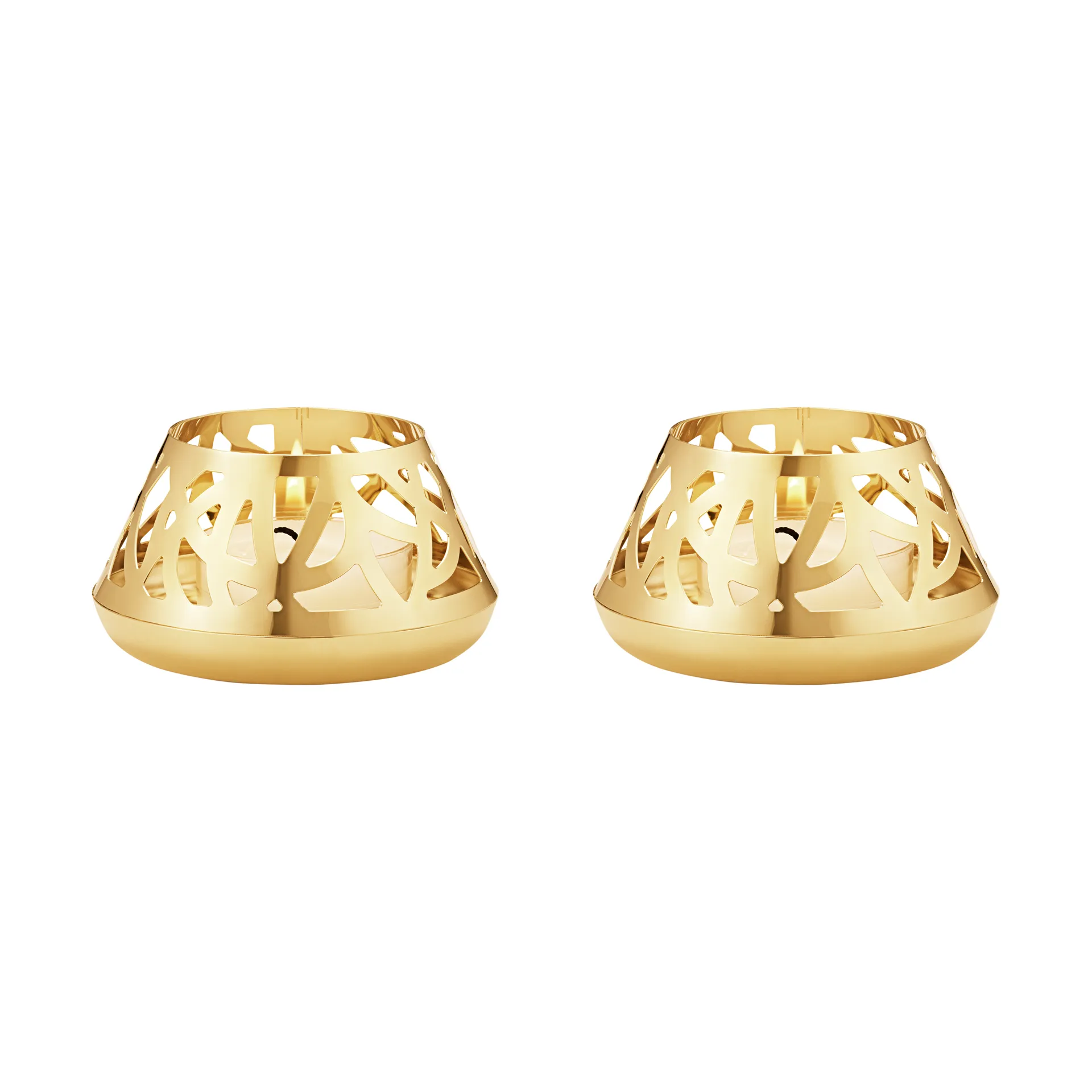 2023 års ljuslykta 2-pack, Guldpläterat Georg Jensen