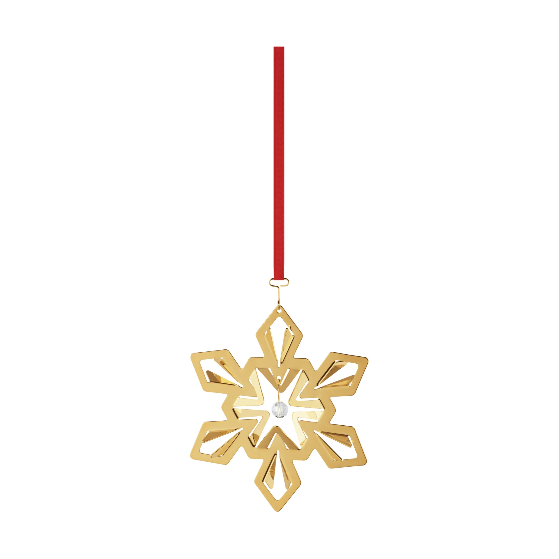 2024 års julhänge snöflinga, Guldpläterat Georg Jensen