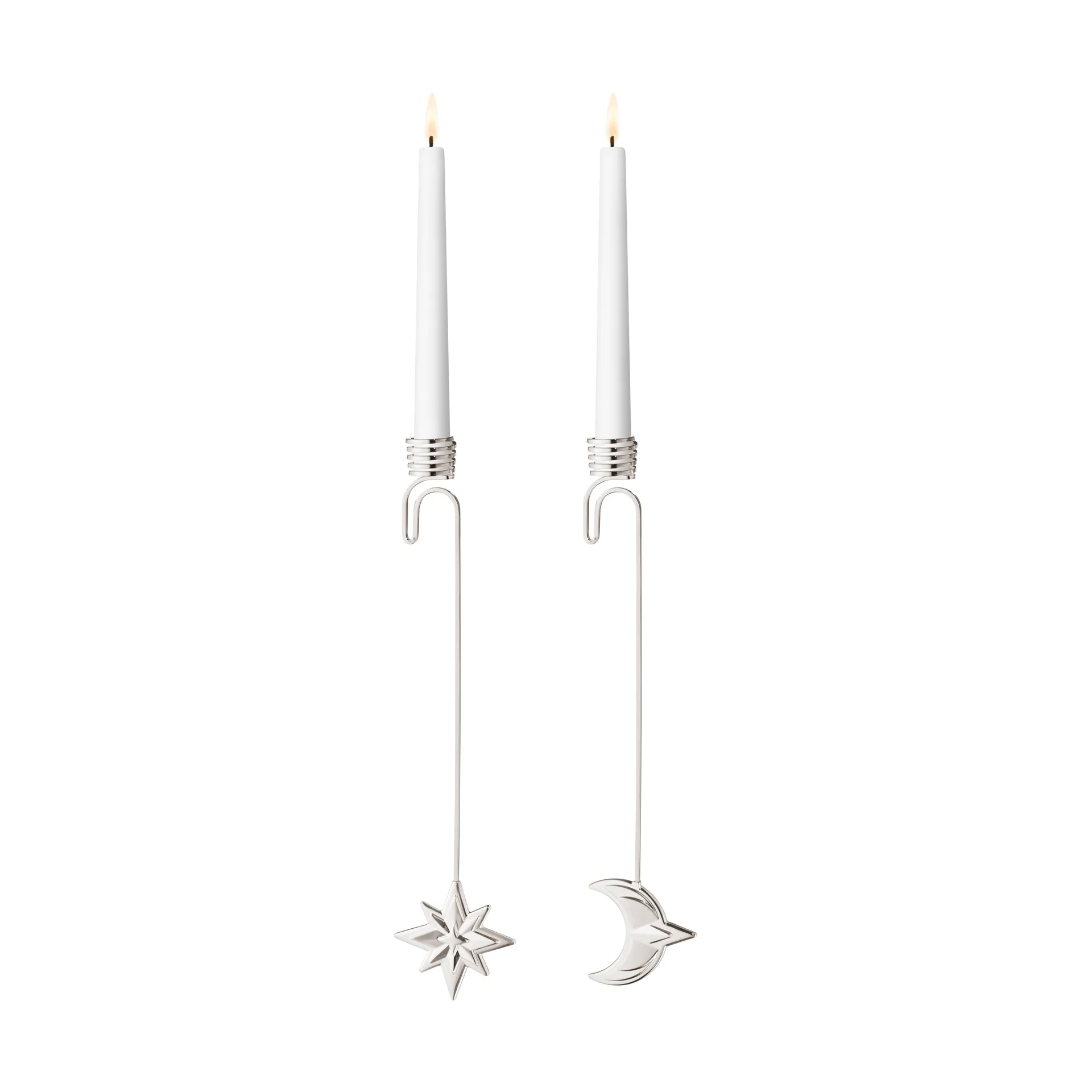 2024 års ljusstake måne och stjärna, Palladiumpläterat Georg Jensen