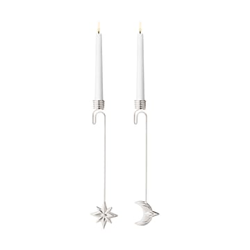 2024 års ljusstake måne och stjärna - Palladiumpläterat - Georg Jensen
