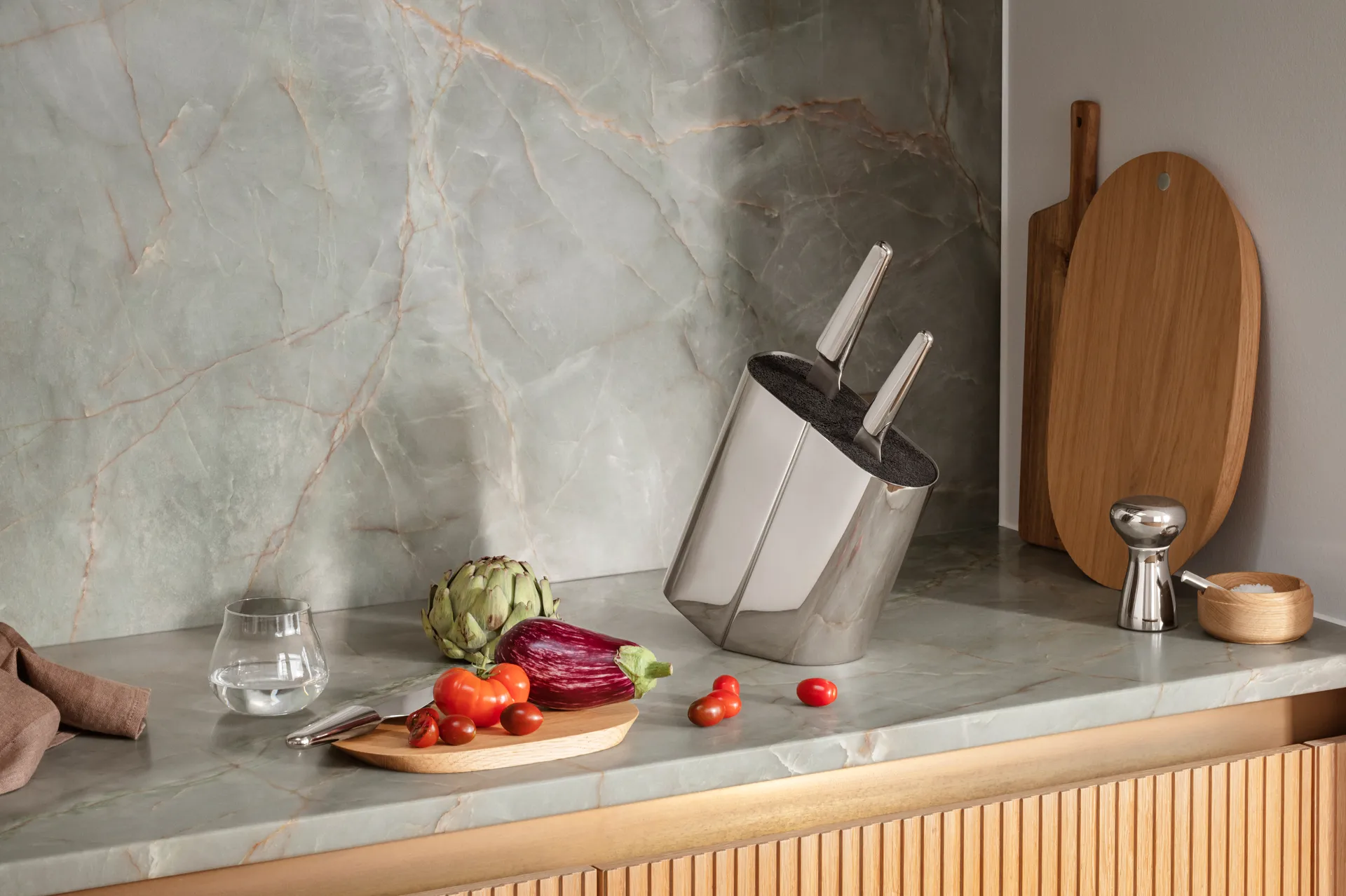 Alfredo knivställ, Rostfritt stål-silver Georg Jensen