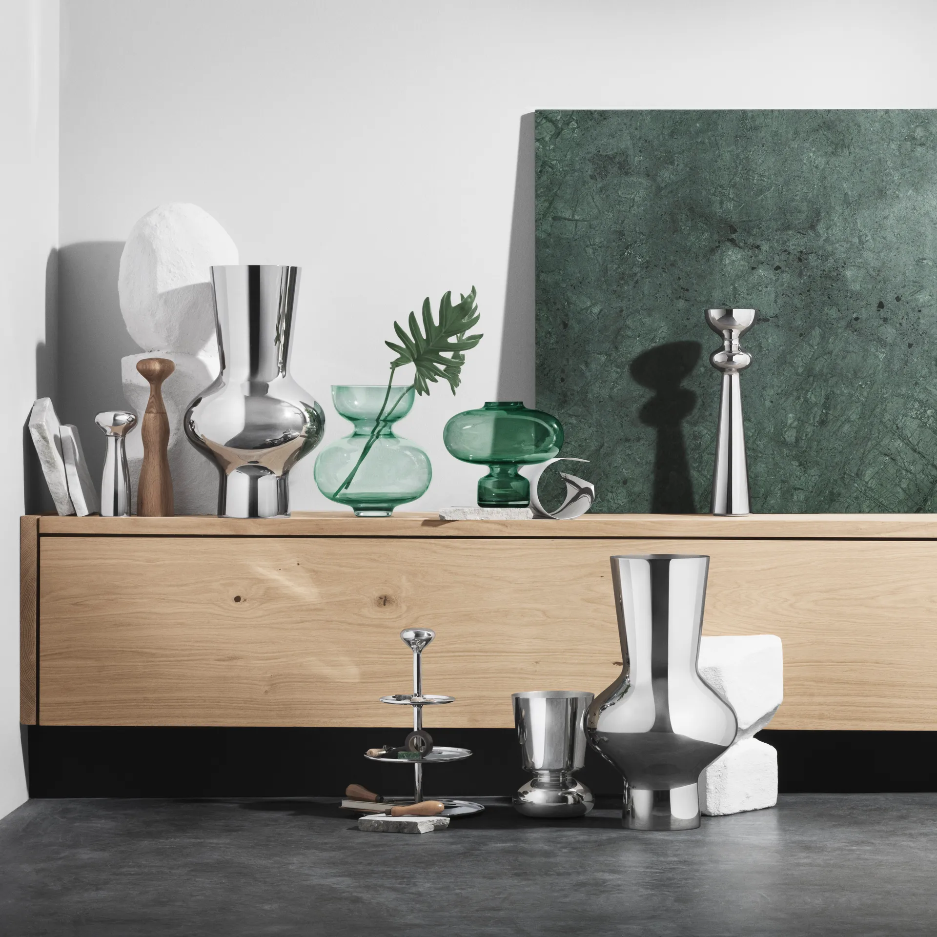 Alfredo vas rostfritt stål, stor, 47 cm Georg Jensen