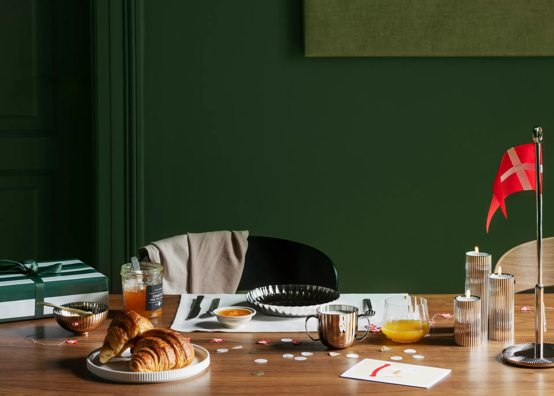 Bernadotte ljusstake 3 delar, Rostfritt stål Georg Jensen