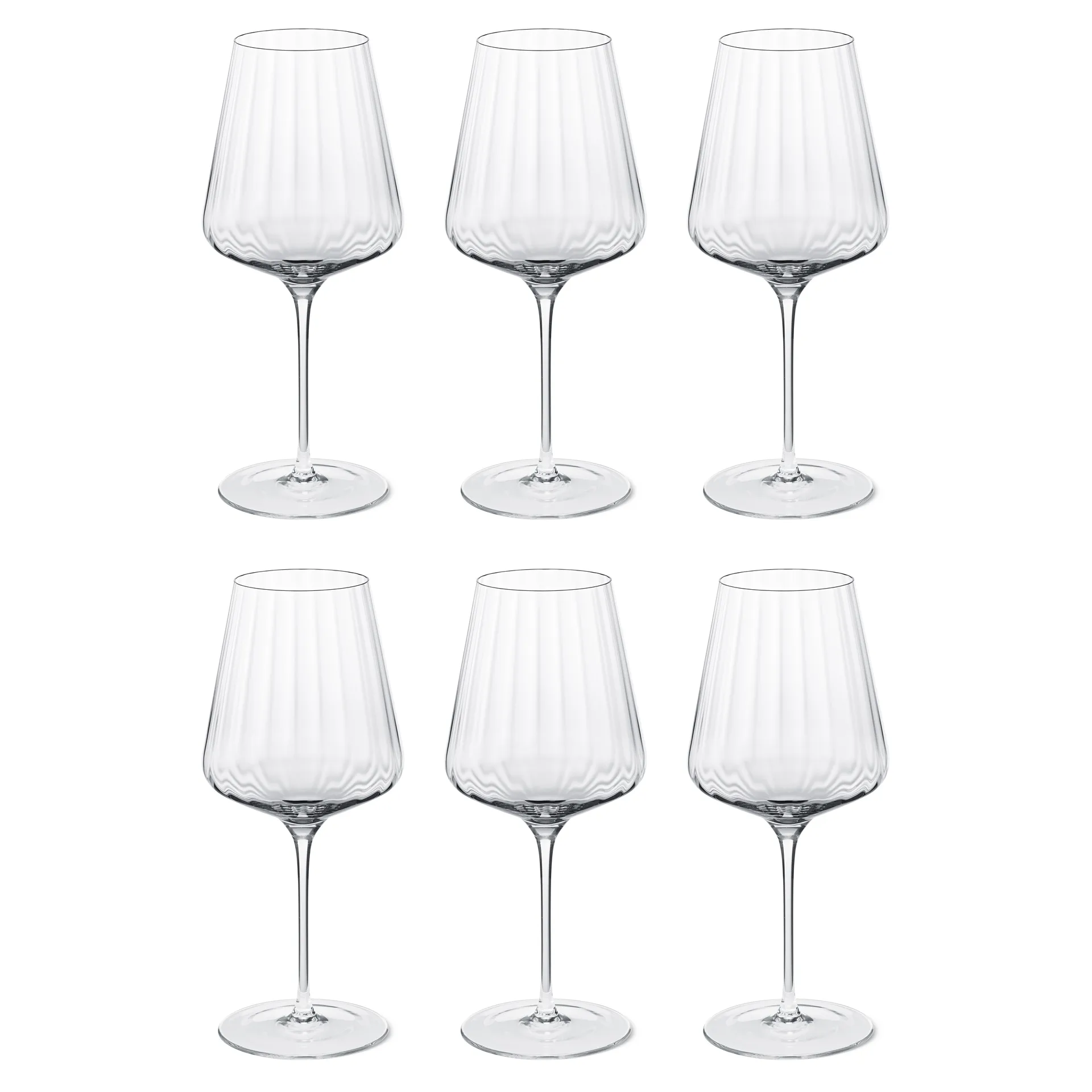 Bernadotte rödvinsglas 6-pack, Kristallin Georg Jensen