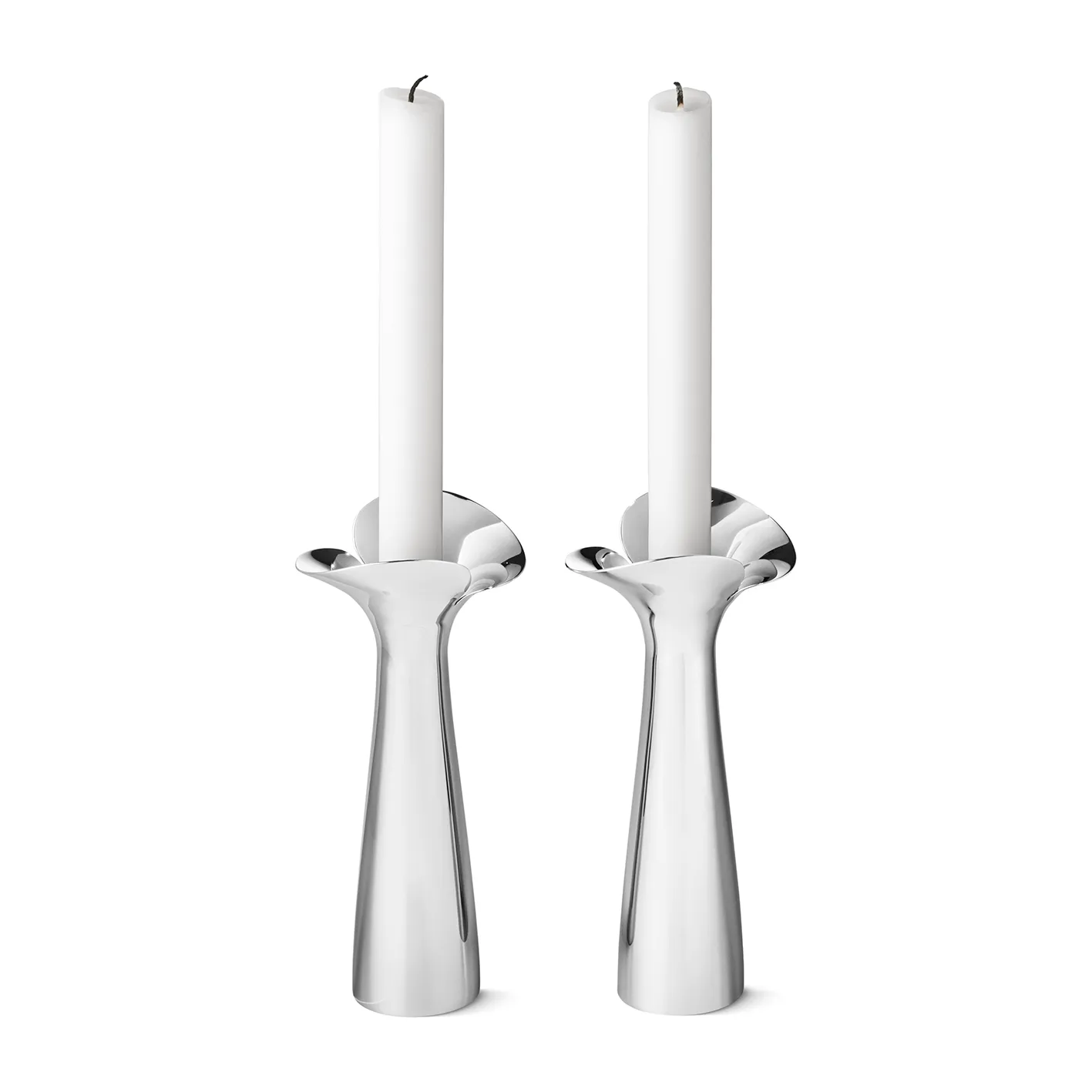 Bloom Botanica ljusstake 2-pack, Rostfritt stål Georg Jensen