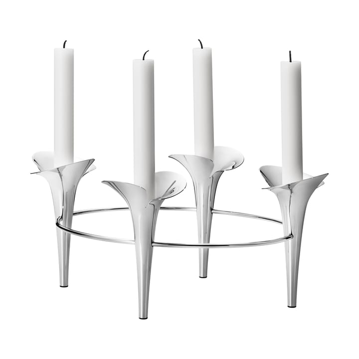 Bloom ljusstake Ø28 cm, Rostfritt stål Georg Jensen