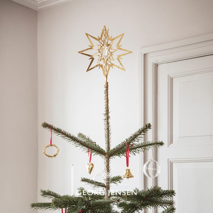 Christmas Collectibles toppstjärna stor, Guldpläterat Georg Jensen