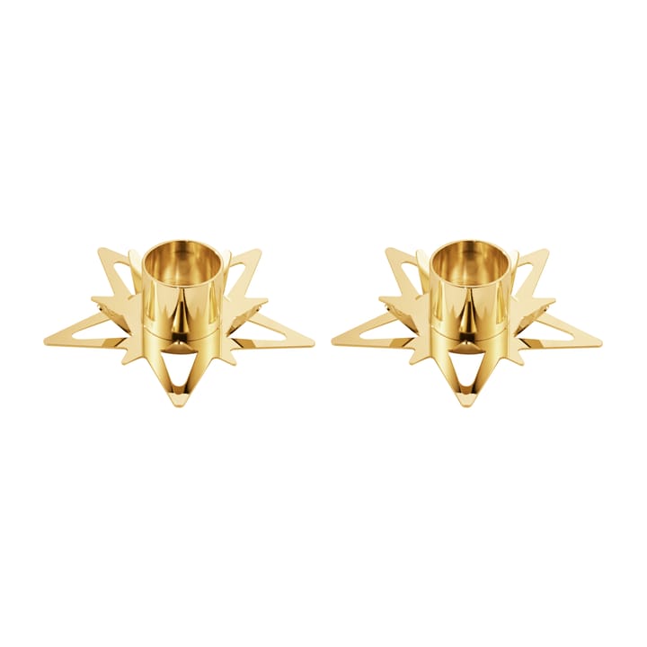 Classic christmas star ljusstake Ø9 cm 2-pack, Guld Georg Jensen