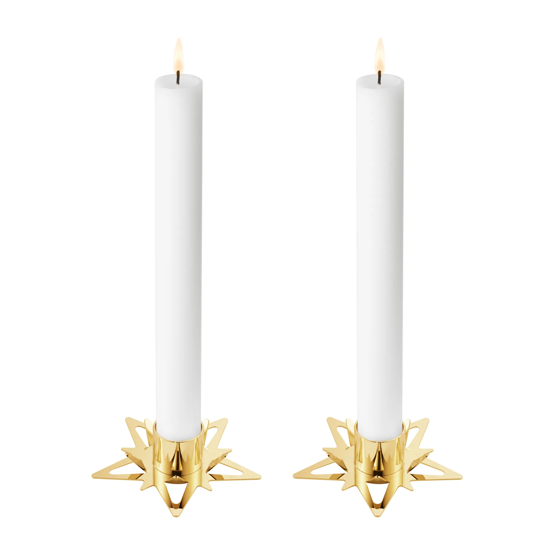 Classic christmas star ljusstake Ø9 cm 2-pack, Guld Georg Jensen
