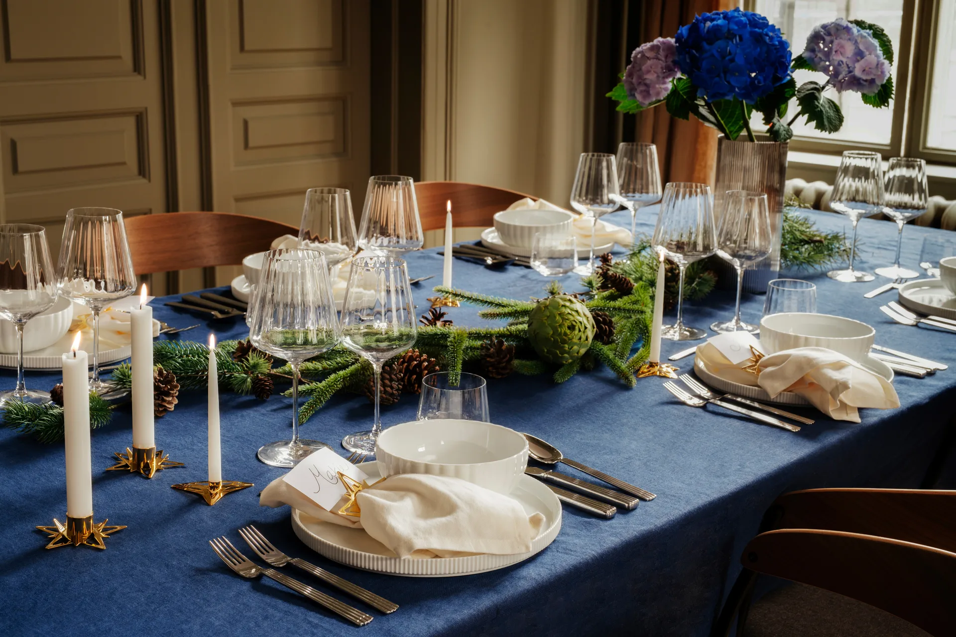 Classic christmas star ljusstake Ø9 cm 2-pack, Guld Georg Jensen