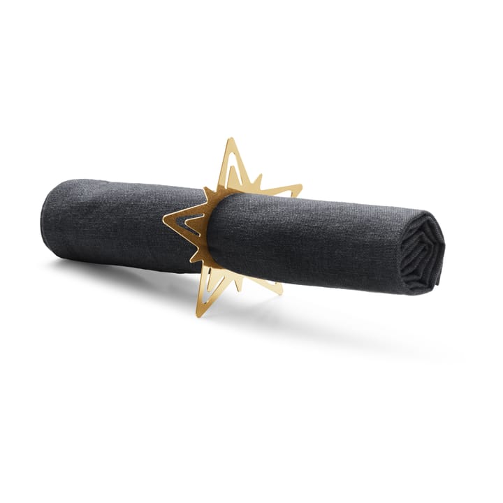 Classic christmas star servettring Ø9 cm 2-pack - Guld - Georg Jensen