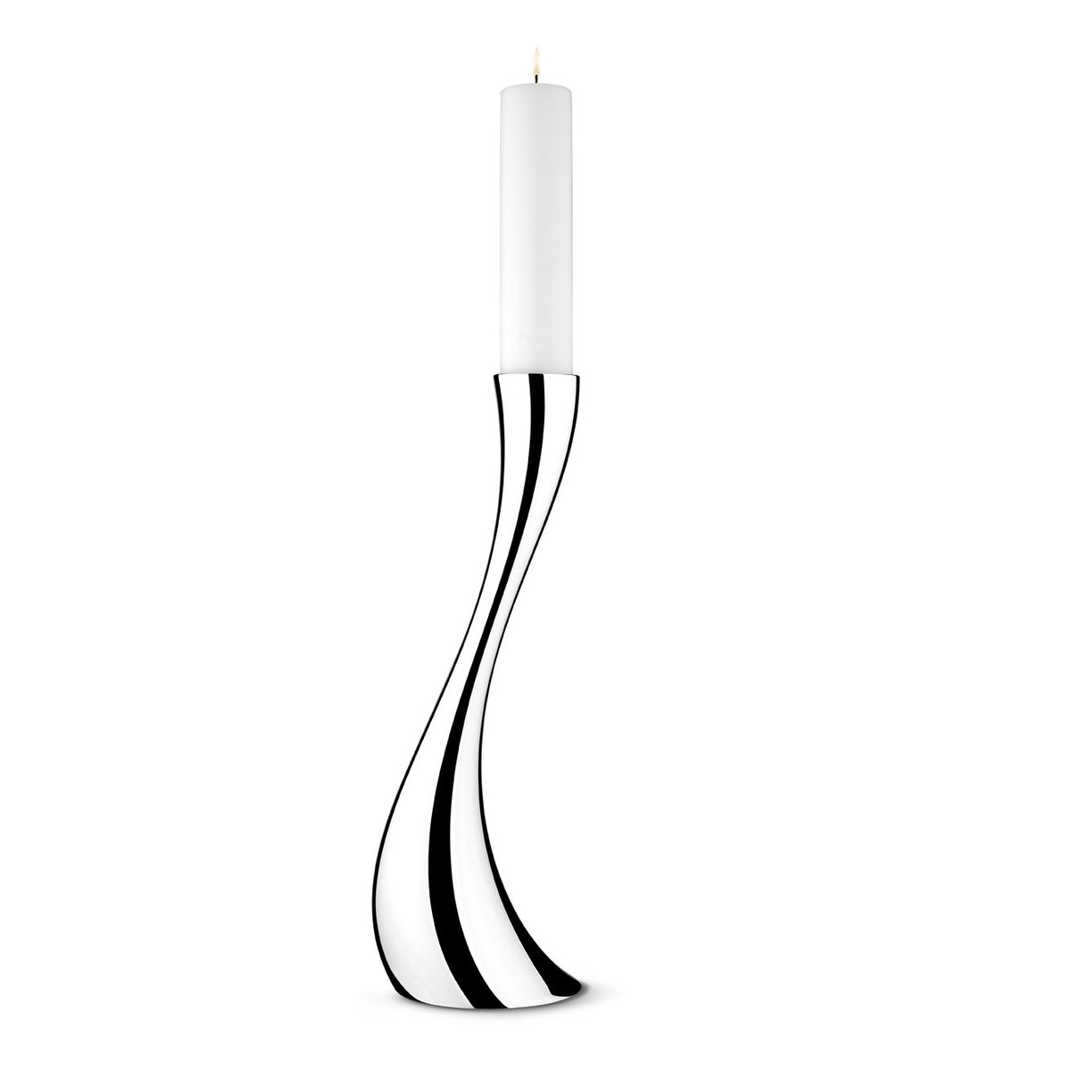 Georg Jensen Cobra golvljusstake medium, 50 cm | Skandinavisk Design | Ljusstakar | Grå