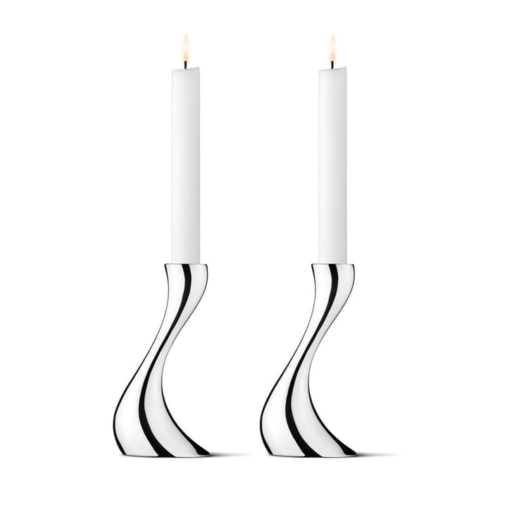 Cobra ljusstake 2-pack - liten, 16 cm - Georg Jensen