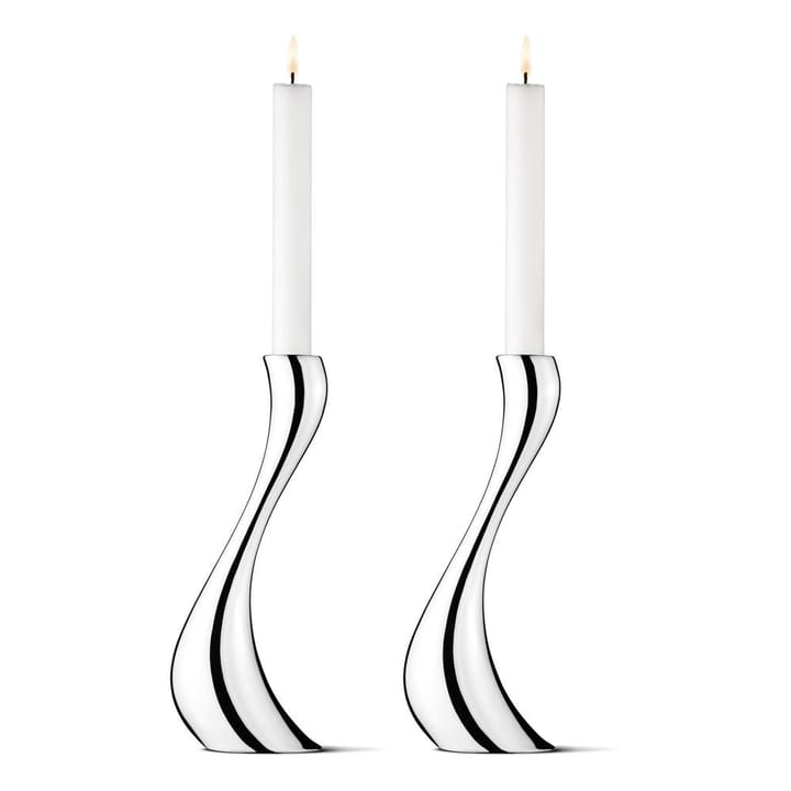 Cobra ljusstake 2-pack - stor, 24 cm - Georg Jensen