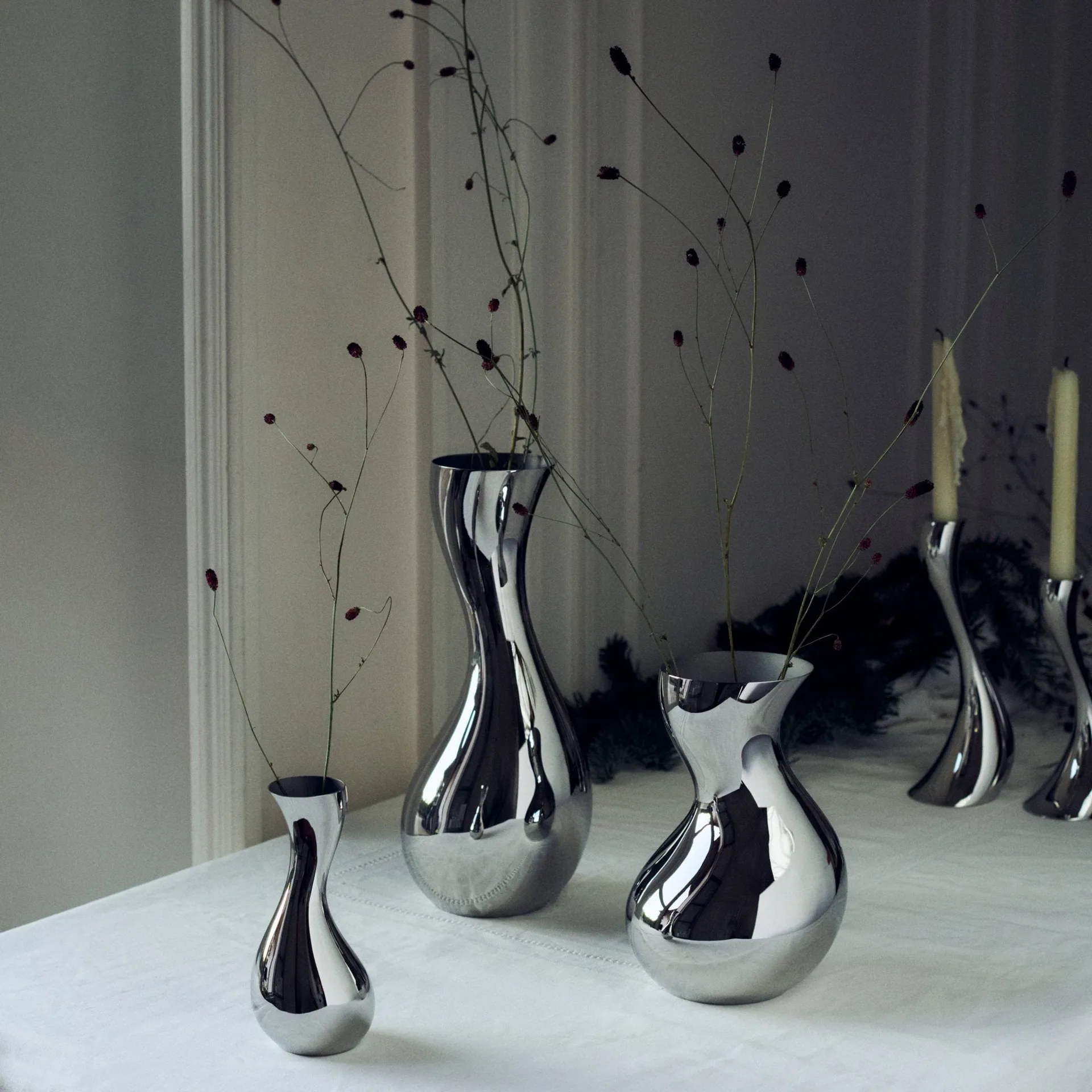 Cobra vas, Rostfritt stål, medium Georg Jensen