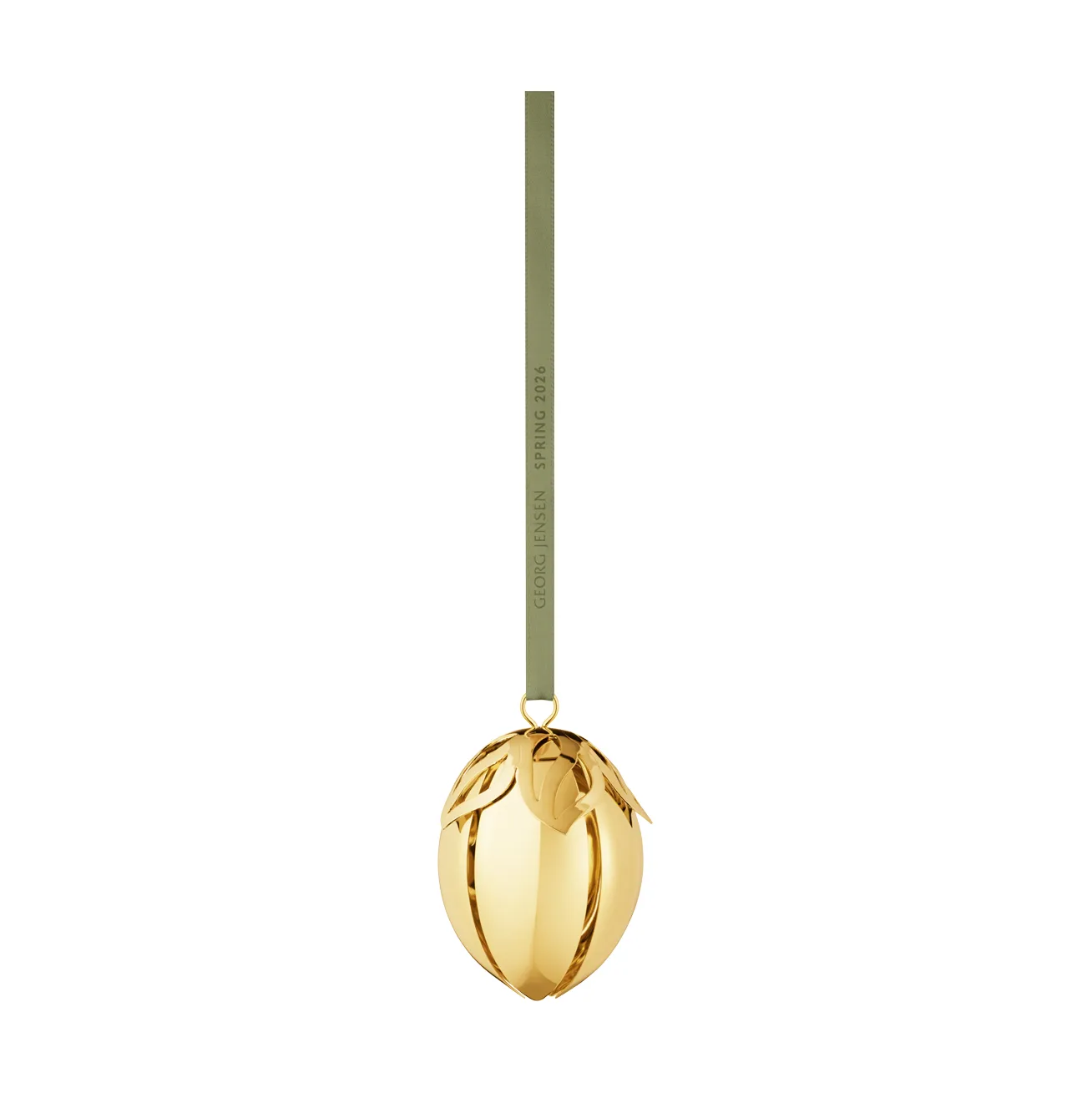 Georg Jensen påskägg hänge, 18 K guldpläterad Georg Jensen