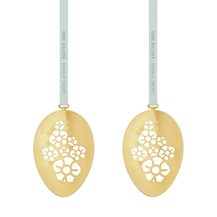 Georg Jensen påskägg hänge 2023 2-pack, Guld-dekor Georg Jensen