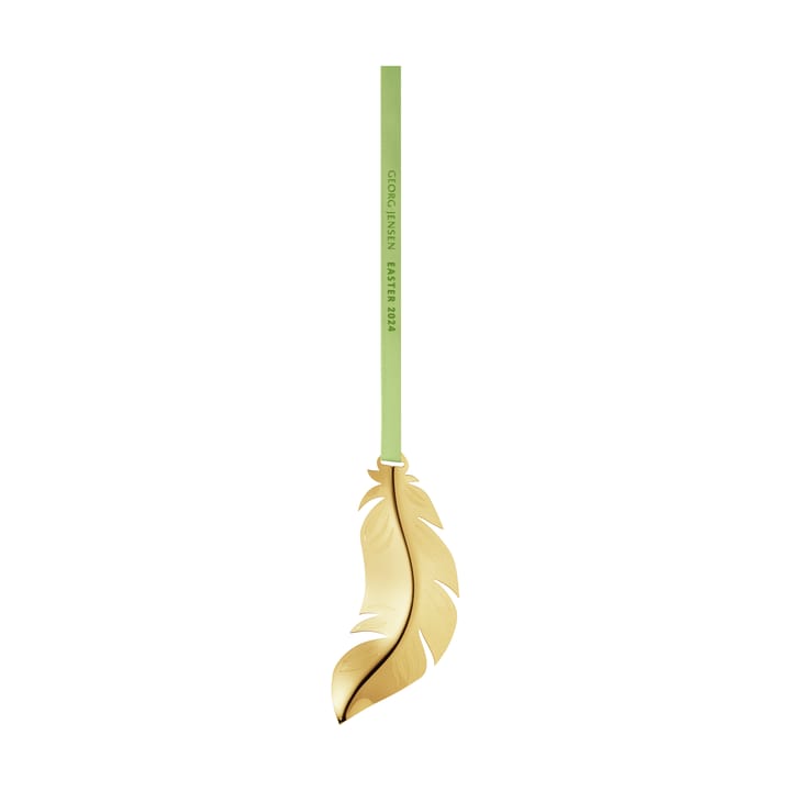 Georg Jensen påskfjäder hänge 2024, 18 K Guldpläterad Georg Jensen