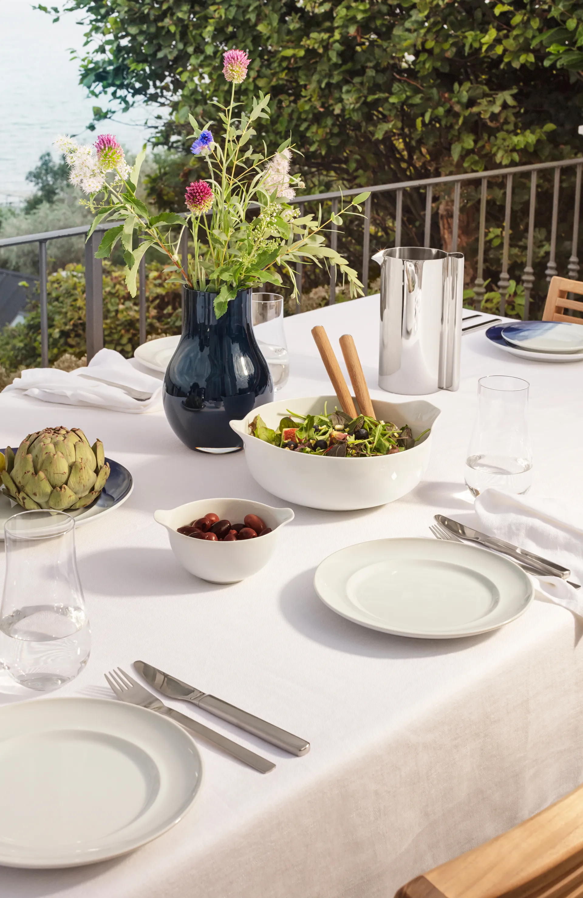 Koppel lunchtallrik Ø22 cm, Vit Georg Jensen