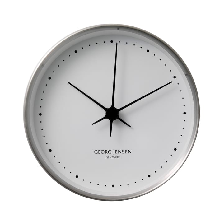 Koppel väggklocka vit-rostfritt stål - Ø 22 cm - Georg Jensen