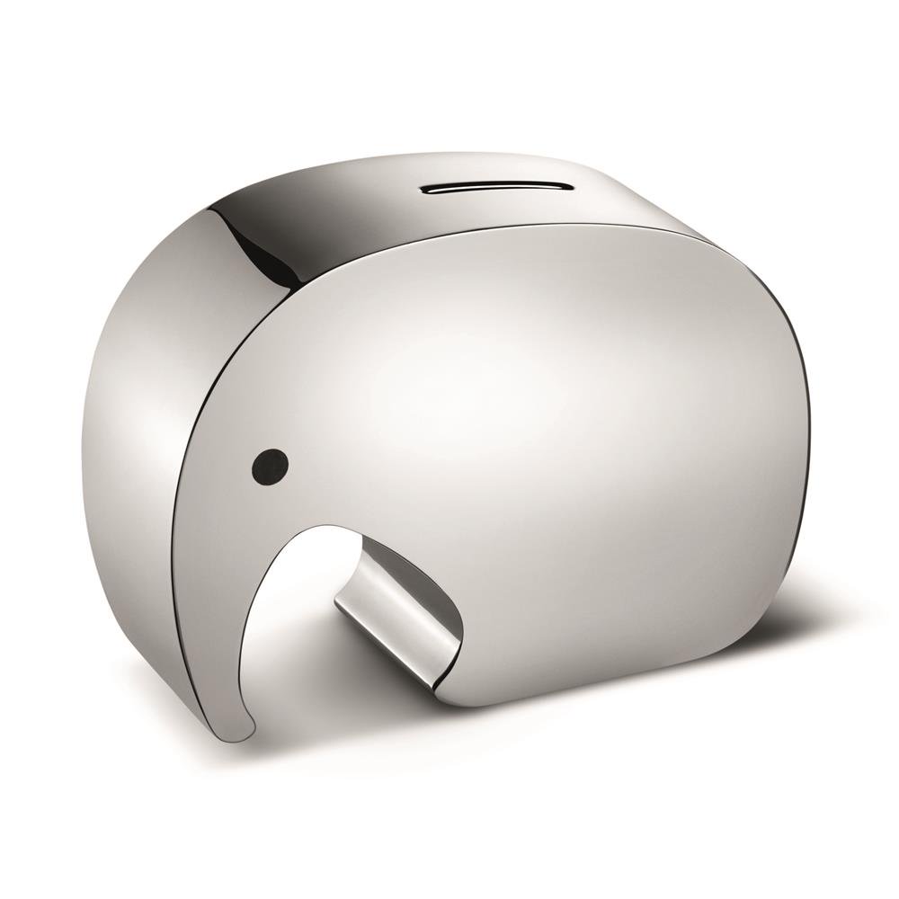 Georg Jensen Moneyphant sparbössa 12,6 cm | Skandinavisk Design | Barnrumsinredning | Grå