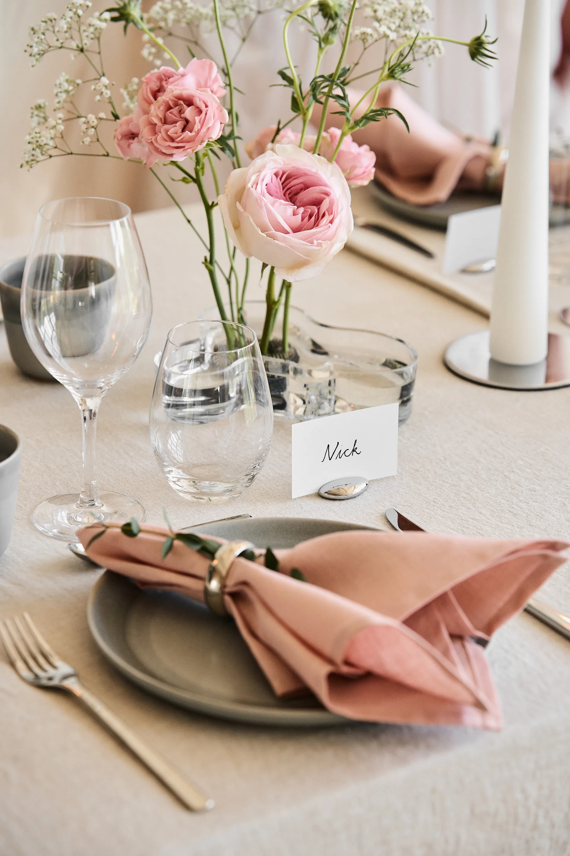 Sky hållare för placeringskort 4-pack inkl 24 kort, Rostfritt stål Georg Jensen