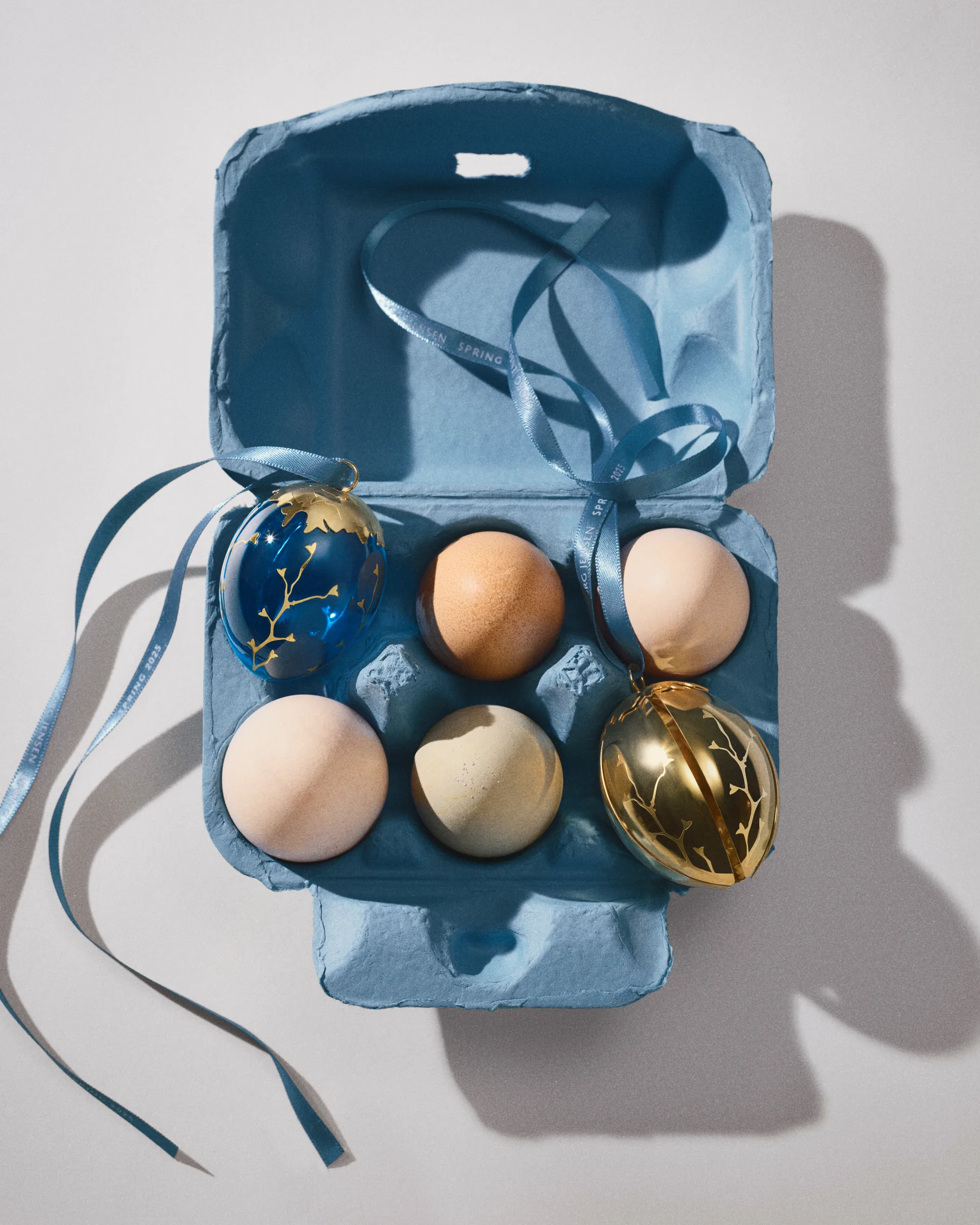 Spring 2025 dekorationsägg påskhänge, Guldplätterat rostfritt stål Georg Jensen