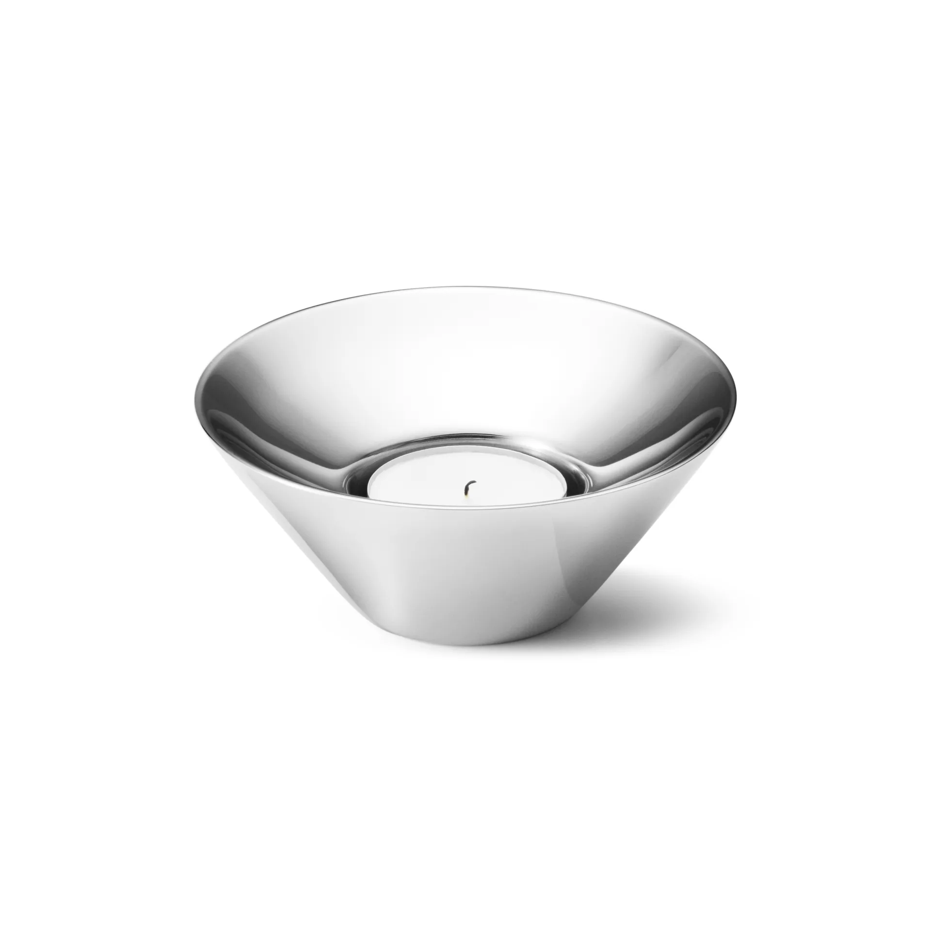 Tunes ljuslykta Ø10,2 cm, Rostfritt stål Georg Jensen