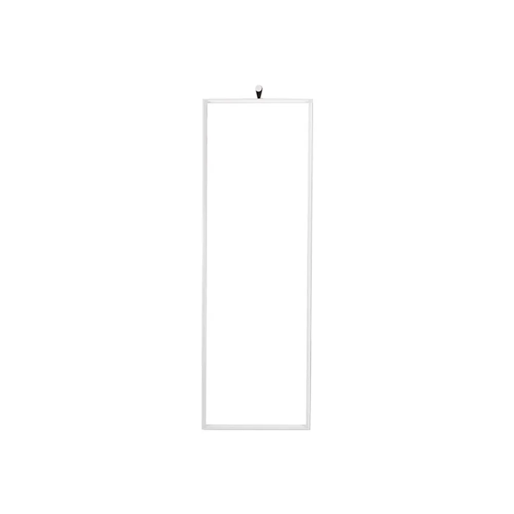 Folke spegel 120x40 cm, Vitpigmenterad ask-Svart läder Givarps