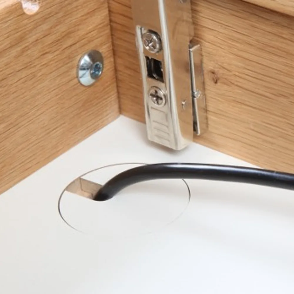 Olof skrivbord läder, Elmosoft grå-kritvit Givarps