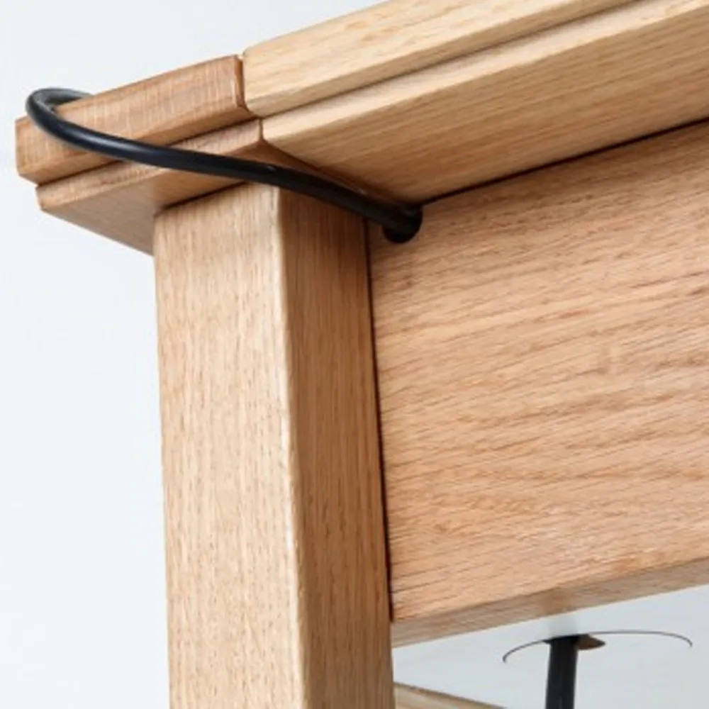 Olof skrivbord läder, Elmosoft grå-kritvit Givarps